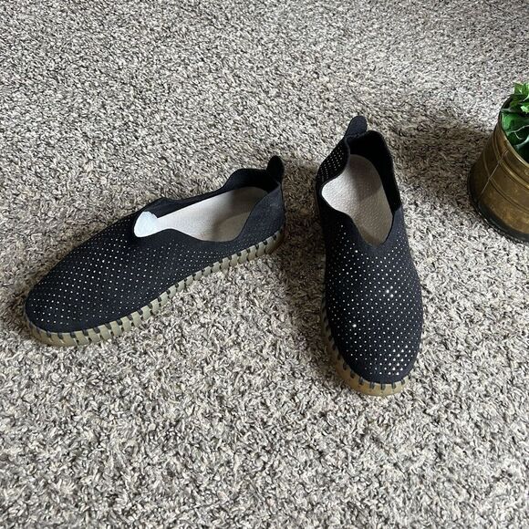 ILSE JACOBSEN HORNBAEK Shoe Tulip 138 Lux Slip On Glitter Flats 38 US 8 Sneakers - Picture 2 of 8